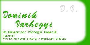dominik varhegyi business card